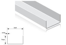 104mm x 70mm x 2.0mm x 3.0m Hadley SFS Deep U Track 104mm x 70mm x 2.0mm x 3.0m Hadley SFS Deep U Track