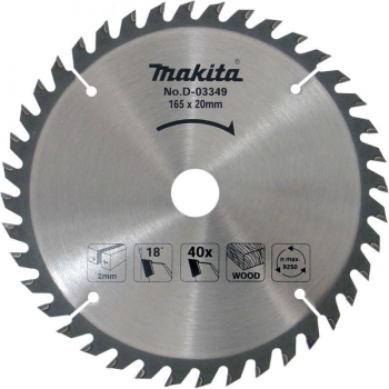 Makita Wood TCT Saw Blade 165mm x 40T(20mm Bore) Makita Wood TCT Saw Blade 165mm x 40T(20mm Bore)