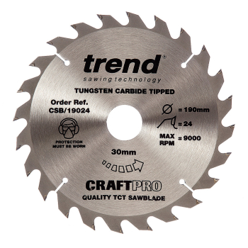 TCT Saw Blade 190 x 24T (30mm Bore)