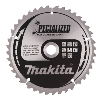 TCT Saw Blade 190mm x 36T (20mm Bore)