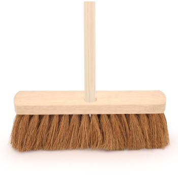 12Inch Coco Broom c/w Handle