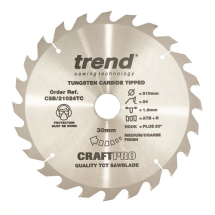 210mm x 24T x 30mm Bore Trend Craft Pro Blade 210mm x 24T x 30mm Bore Trend Craft Pro Blade