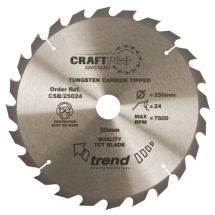 230mm x 24T x 30mm Bore Trend Craft Pro Blade 230mm x 24T x 30mm Bore Trend Craft Pro Blade