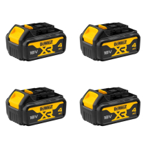 Dewalt 18v XR Li-ion 4.0a/h Batteries (Pack 4) Dewalt 18v XR Li-ion 4.0a/h Batteries (Pack 4)