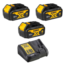 Dewalt 18V XR 4Ah Battery Triple Pack & Charger Dewalt 18V XR 4Ah Battery Triple Pack & Charger