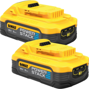 Dewalt 18v XR PowerStack 5Ah Battery Starter Pack Dewalt 18v XR PowerStack 5Ah Battery Starter Pack