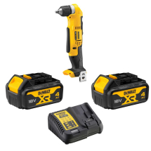 Dewalt 18V XR Angle Drill c/w 2 x 4Ah Batteries & Charger Dewalt 18V XR Angle Drill c/w 2 x 4Ah Batteries & Charger