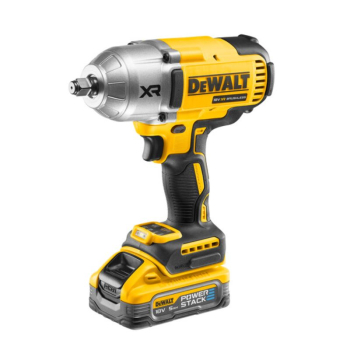 Dewalt 18V XR Powerstack 1/2Inch Impact Wrench c/w 2 x 5Ah Batteries