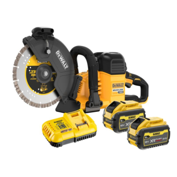 Dewalt XR 54v FlexVolt 230mm Cut Off Saw c/w 2 x 9ah Batts