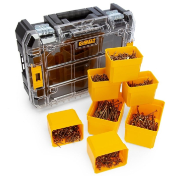 Dewalt TSTAK V Clear Lid Organiser c/w 1100 Screws Dewalt TSTAK V Clear Lid Organiser c/w 1100 Screws