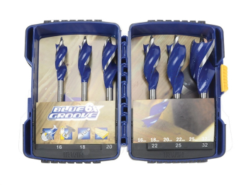 Irwin Blue Groove Wood Drill Bit Set 6 Piece Irwin Blue Groove Wood Drill Bit Set 6 Piece