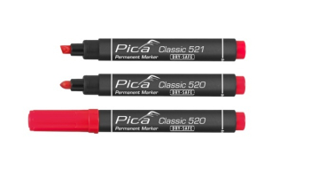 Pica 520-40 Permanent Marker Round tip 1-4mm Red