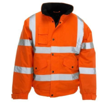 Orange Hi-Vis (Class 3) Bomber Jacket (L)