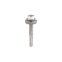 5.5 x 50mm Hex Heavy Tek Screw c/w 16mm Washer (Box 100)