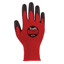 Traffi Classic Cut 4131A P/U Coated Glove (Red) Sz8