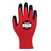 Traffi Nitric Cut 3131X Nitrile Coated Glove (Red)Sz10