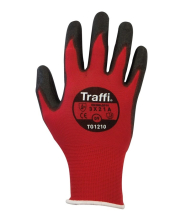 Traffi Metric Cut 3X21A P/U Coated Glove (Red) Sz10