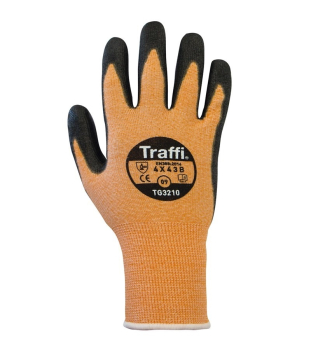 Traffi Metric Cut 3X43B P/U Coated Glove (Amber) Sz10