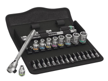 Wera Zyklop Metal-Switch Slim Ratchet & Socket Set 1/4inch Drive Wera Zyklop Metal-Switch Slim Ratchet & Socket Set 1/4inch Drive
