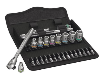 Wera Zyklop Metal-Switch Slim Ratchet & Socket Set 1/4Inch Drive Wera Zyklop Metal-Switch Slim Ratchet & Socket Set 1/4Inch Drive