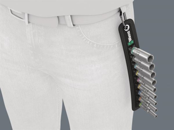 Wera Belt A 1/4Inch Deep Socket Set on Belt 9Pce Wera Belt A 1/4Inch Deep Socket Set on Belt 9Pce