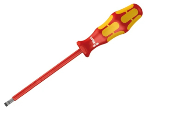 Wera Kraftform Plus 160i VDE Insulated Screwdriver Slotted Wera Kraftform Plus 160i VDE Insulated Screwdriver Slotted